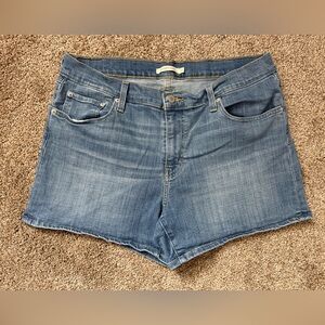 Levi's Mid-Length Blue Jean Shorts